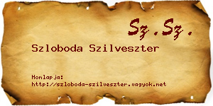 Szloboda Szilveszter névjegykártya