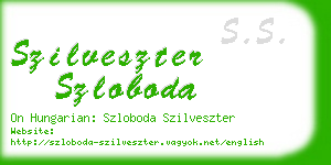 szilveszter szloboda business card